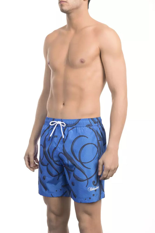 Bikkembergs Blue Polyester Men Swim Short Bikkembergs