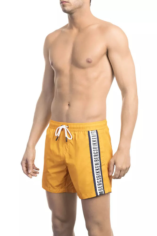 Bikkembergs Orange Polyamide Men Swim Short Bikkembergs