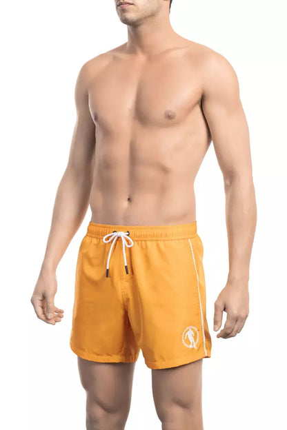 Bikkembergs Orange Polyester Men Swim Short Bikkembergs