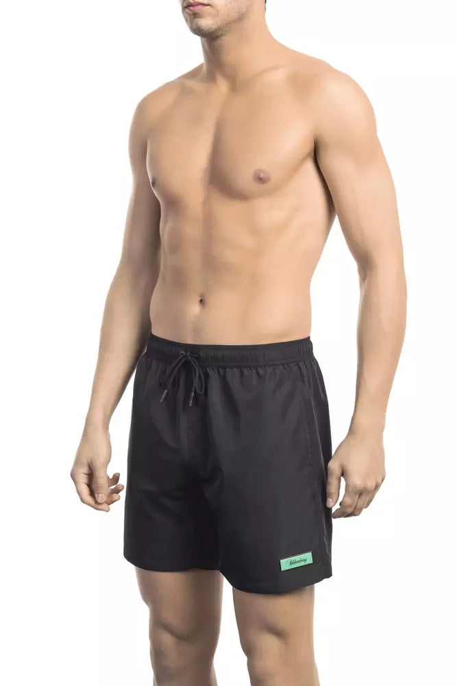 Bikkembergs Black Polyester Men Swim Short Bikkembergs