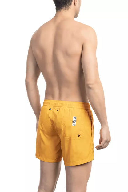 Bikkembergs Orange Polyamide Men Swim Short Bikkembergs