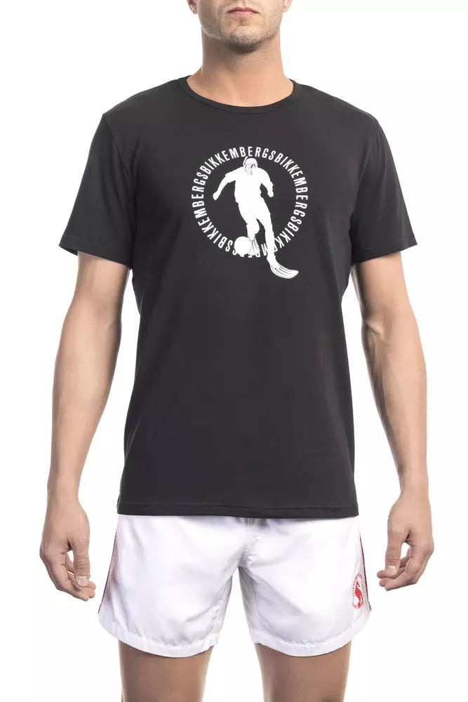 Bikkembergs Black Cotton Men T-Shirt Bikkembergs