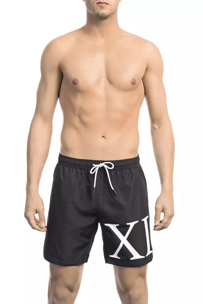 Bikkembergs Black Polyester Men Swim Short Bikkembergs