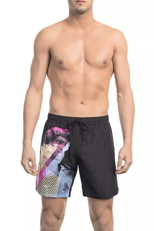 Bikkembergs Black Polyester Men Swim Short Bikkembergs