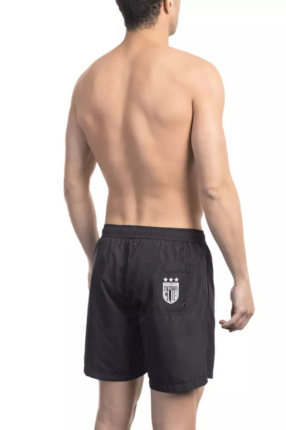 Bikkembergs Black Polyester Men Swim Short Bikkembergs