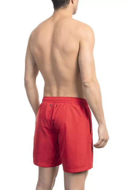 Bikkembergs Red Polyester Men Swimwear Bikkembergs