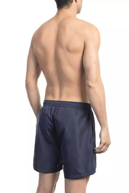 Bikkembergs Blue Polyester Men Swim Short Bikkembergs