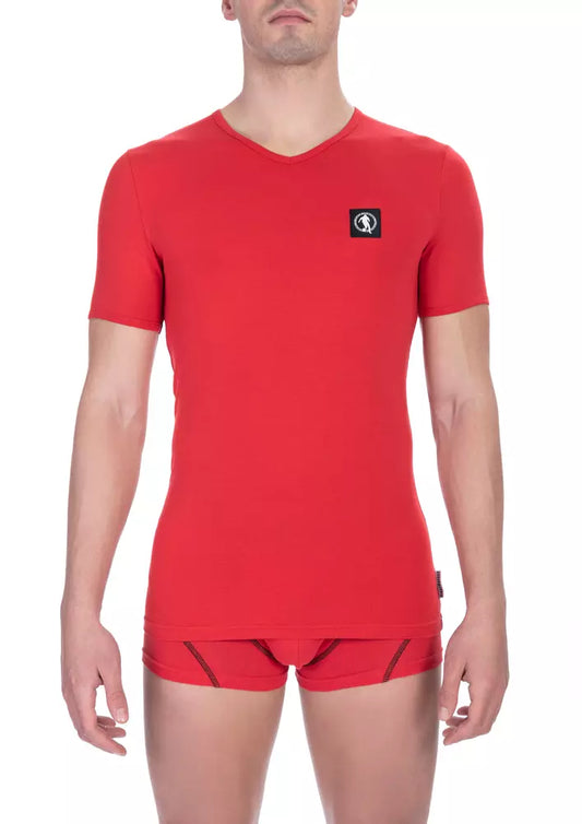 Bikkembergs Red Cotton Men T-Shirt Bikkembergs