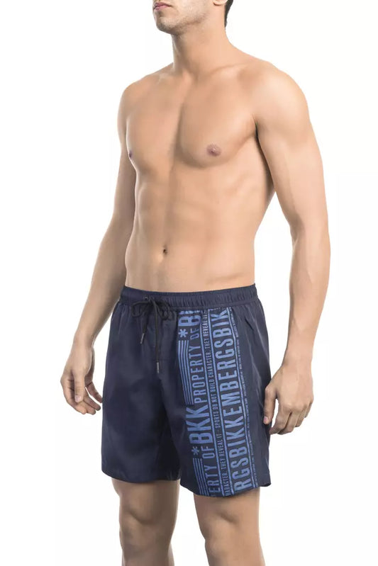 Bikkembergs Blue Polyester Men Swim Short Bikkembergs