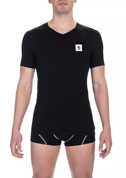 Bikkembergs Black Cotton Men T-Shirt Bikkembergs