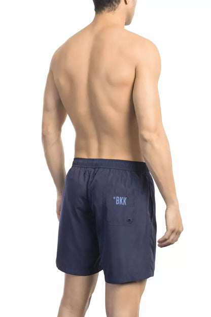 Bikkembergs Blue Polyester Men Swim Short Bikkembergs