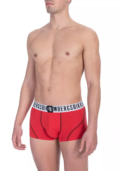 Bikkembergs Red Cotton Men's Trunk Underwear Bikkembergs