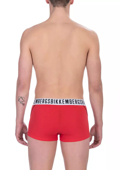 Bikkembergs Red Cotton Men's Trunk Underwear Bikkembergs