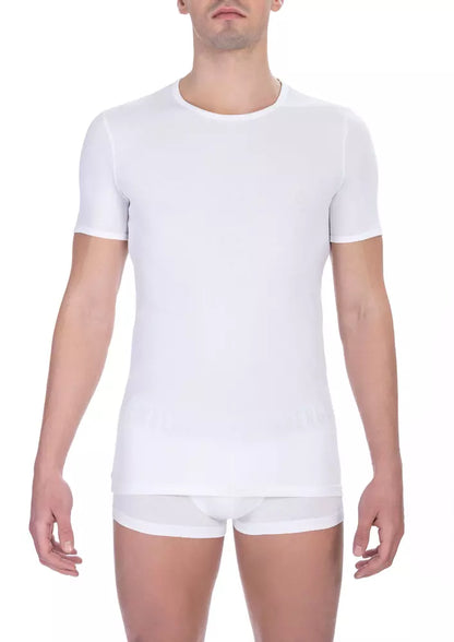 Bikkembergs White Cotton Men T-Shirt Bikkembergs