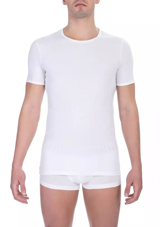 Bikkembergs White Cotton Men T-Shirt Bikkembergs