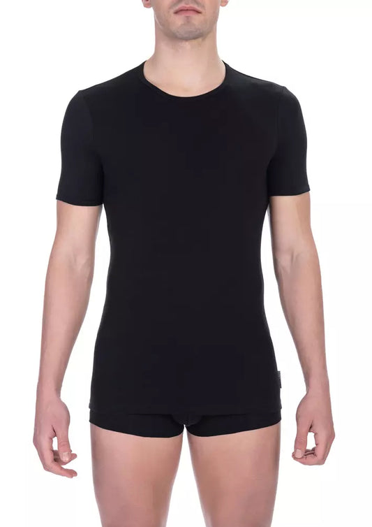 Bikkembergs Black Cotton Men T-Shirt Bikkembergs