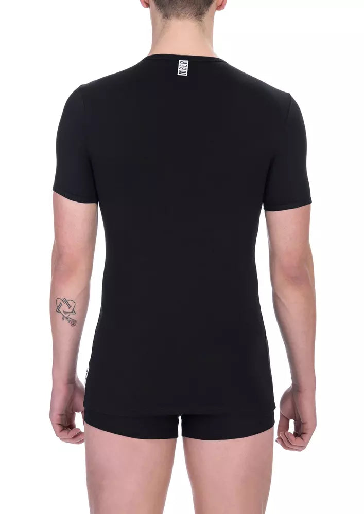 Bikkembergs Black Cotton Men T-Shirt Bikkembergs