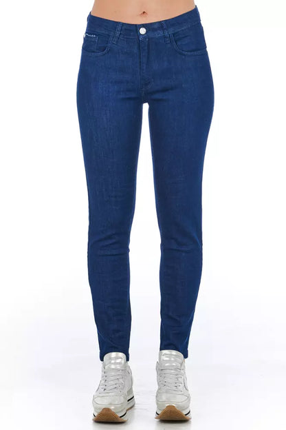 Frankie Morello Blue Cotton Women Jeans Frankie Morello