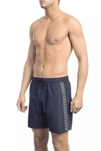 Bikkembergs Blue Polyester Men Swim Short Bikkembergs