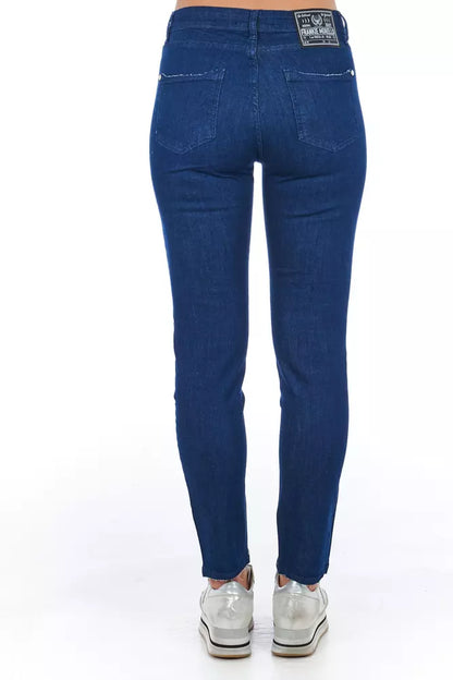 Frankie Morello Blue Cotton Women Jeans Frankie Morello