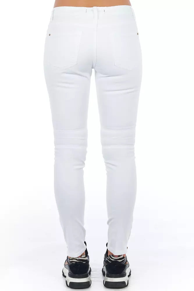 Frankie Morello White Cotton Women Jeans Frankie Morello