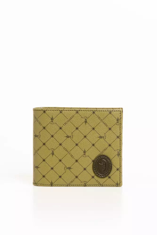 Trussardi Green Leather Men Wallet Trussardi