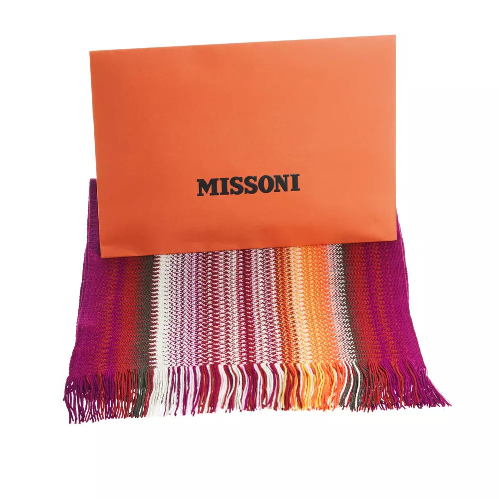 Missoni Multicolor Wool Men Scarf Missoni