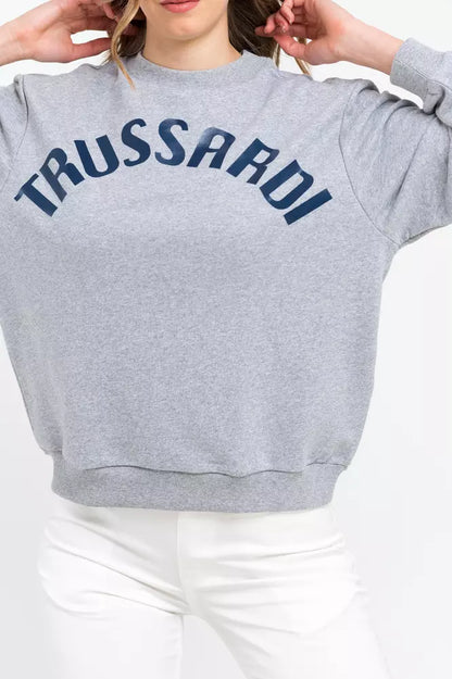 Trussardi Gray Cotton Women Sweater Trussardi