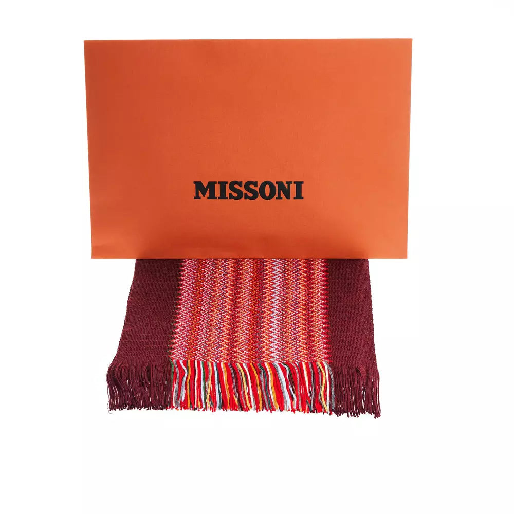 Missoni Multicolor Wool Men Scarf Missoni