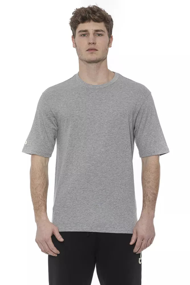 Tond Gray Cotton Men T-Shirt Tond