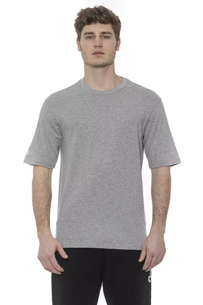 Tond Gray Cotton Men T-Shirt Tond