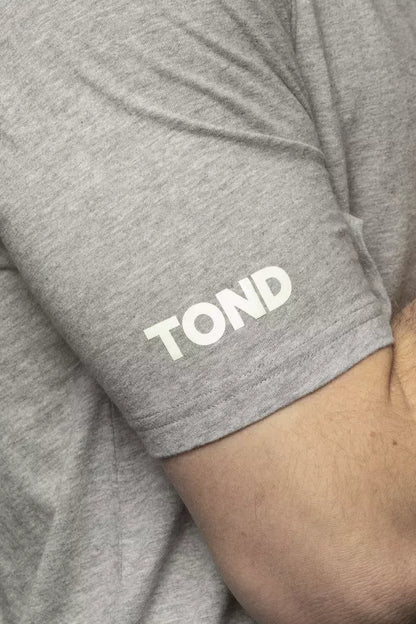 Tond Gray Cotton Men T-Shirt Tond