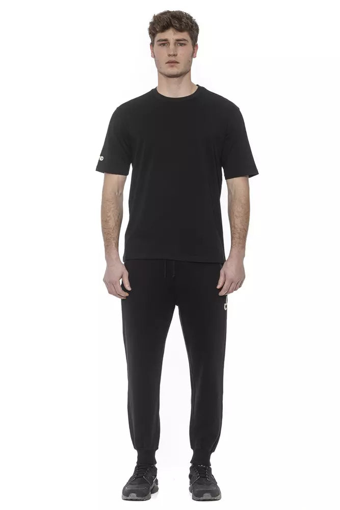 Tond Black Cotton Men T-Shirt Tond