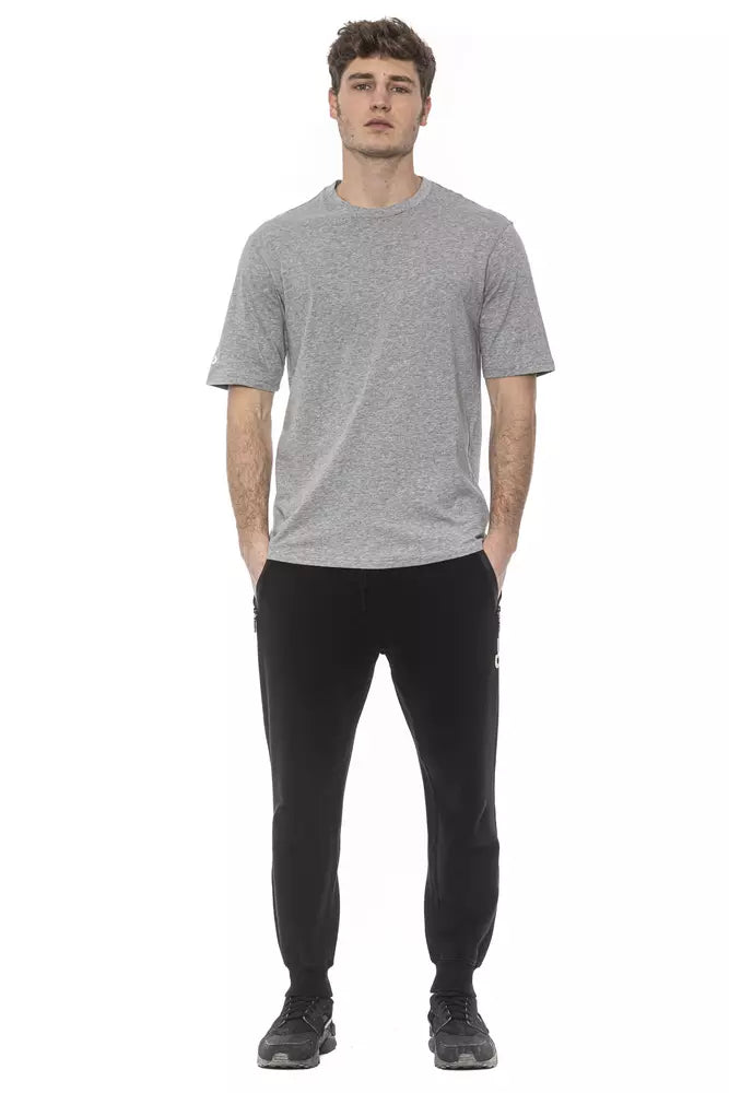 Tond Gray Cotton Men T-Shirt Tond