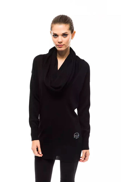 Montana Blu Black Wool Women Sweater Montana Blu