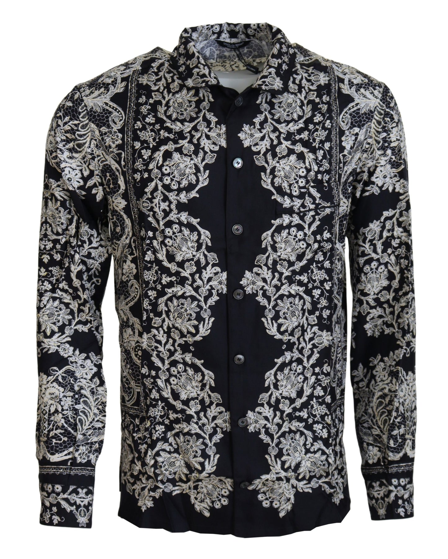 Dolce & Gabbana Elegant Satin Floral Baroque Shirt Dolce & Gabbana