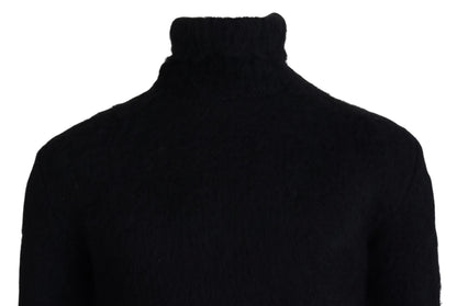 Dolce & Gabbana Stunning Black and Gold Crewneck Sweater Dolce & Gabbana