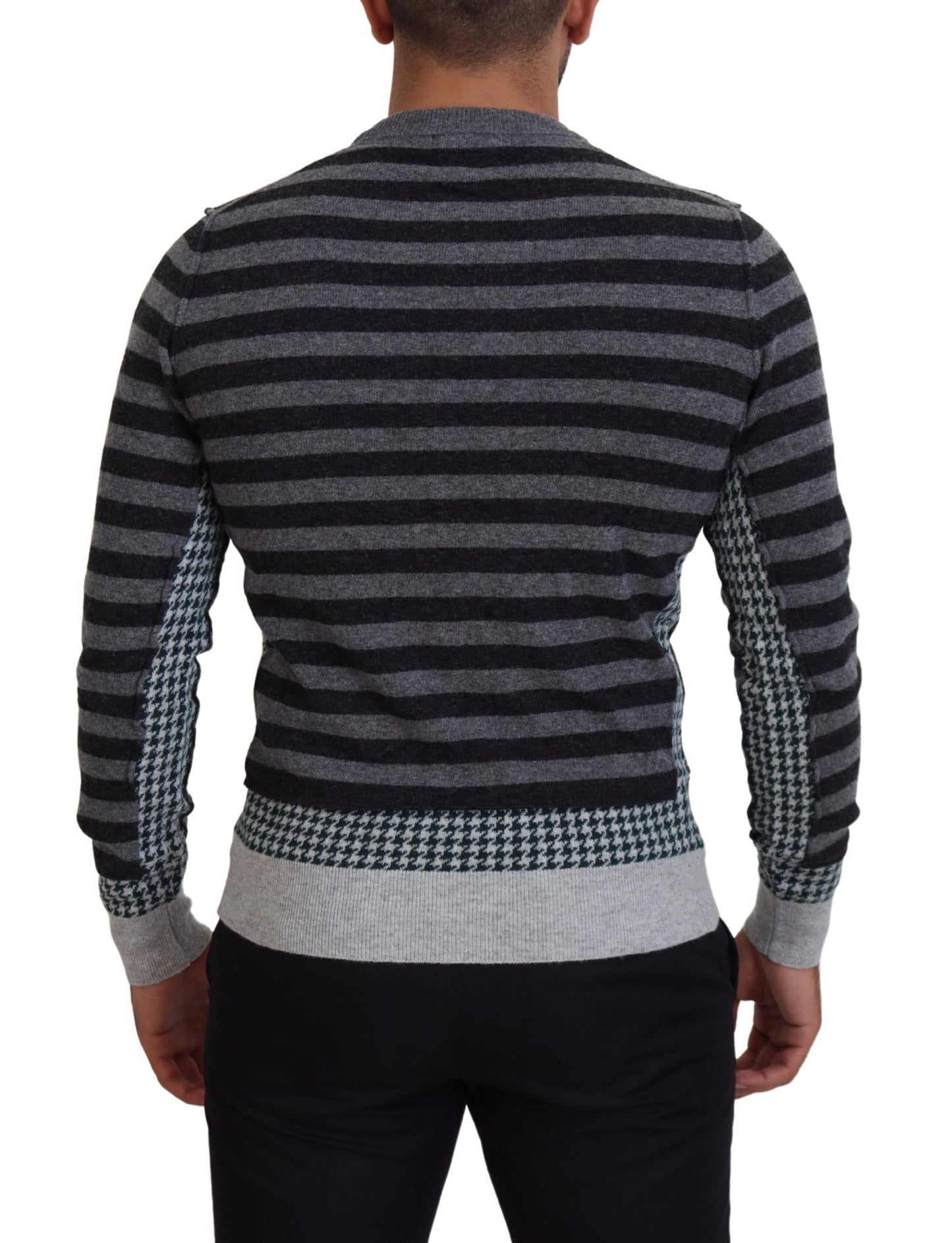 Dolce & Gabbana Elegant Striped Wool Crewneck Sweater Dolce & Gabbana