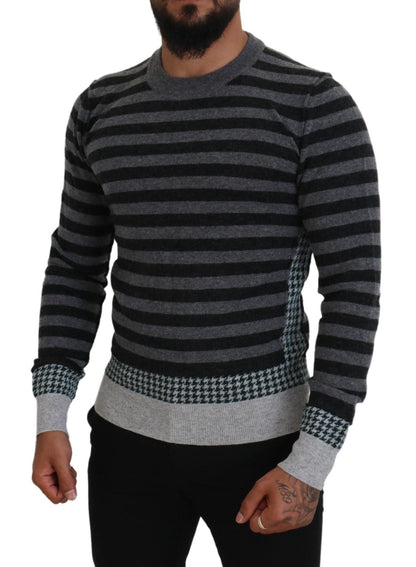 Dolce & Gabbana Elegant Striped Wool Crewneck Sweater Dolce & Gabbana