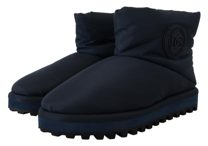 Dolce & Gabbana Elegant Ankle Height Blue Boots for Sophisticated Style Dolce & Gabbana