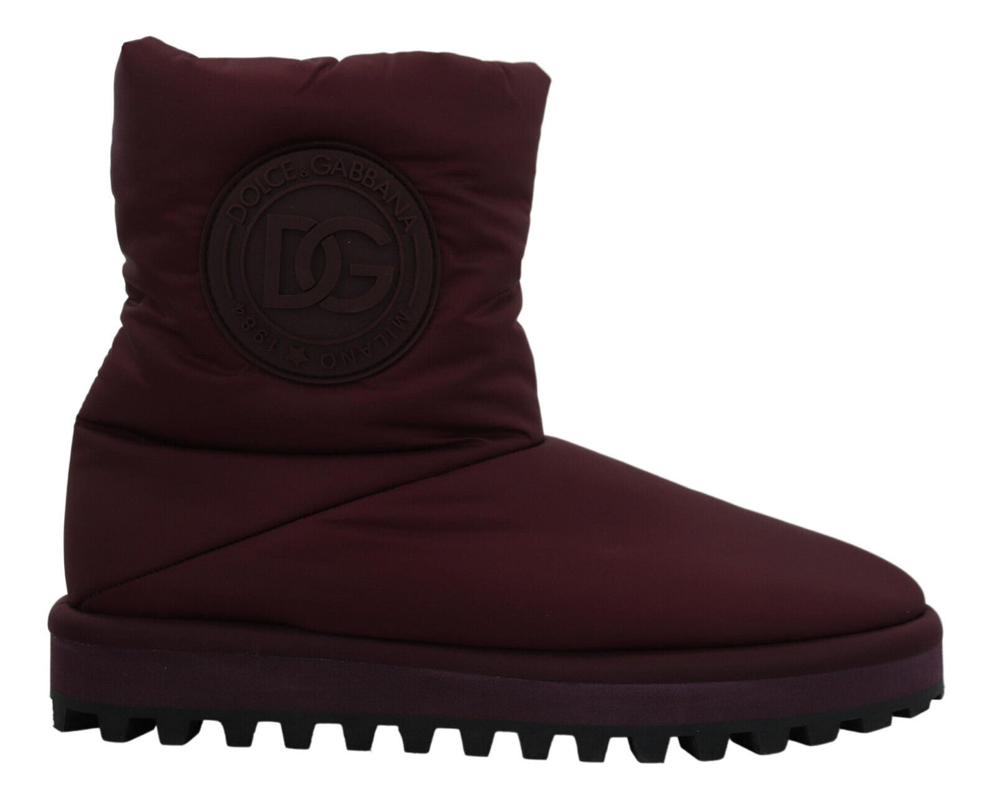 Dolce & Gabbana Elegant Bordeaux Mid Calf Boots Dolce & Gabbana