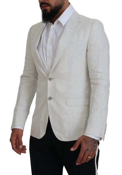 Dolce & Gabbana Elegant White Sicilia Single Breasted Blazer Dolce & Gabbana