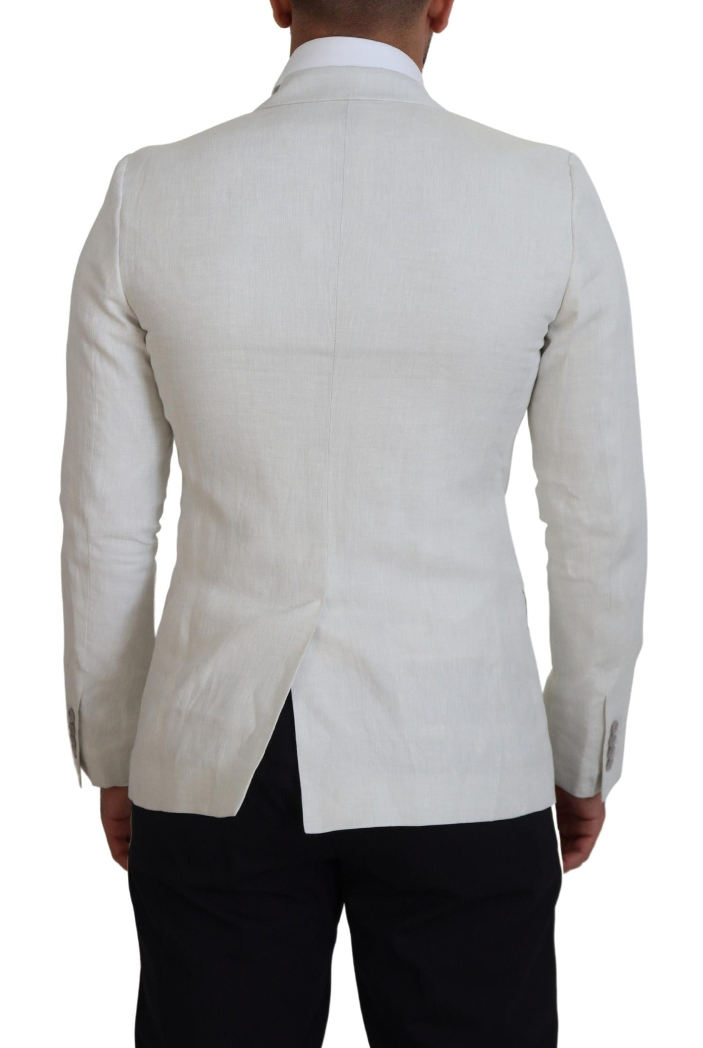 Dolce & Gabbana Elegant White Sicilia Single Breasted Blazer Dolce & Gabbana