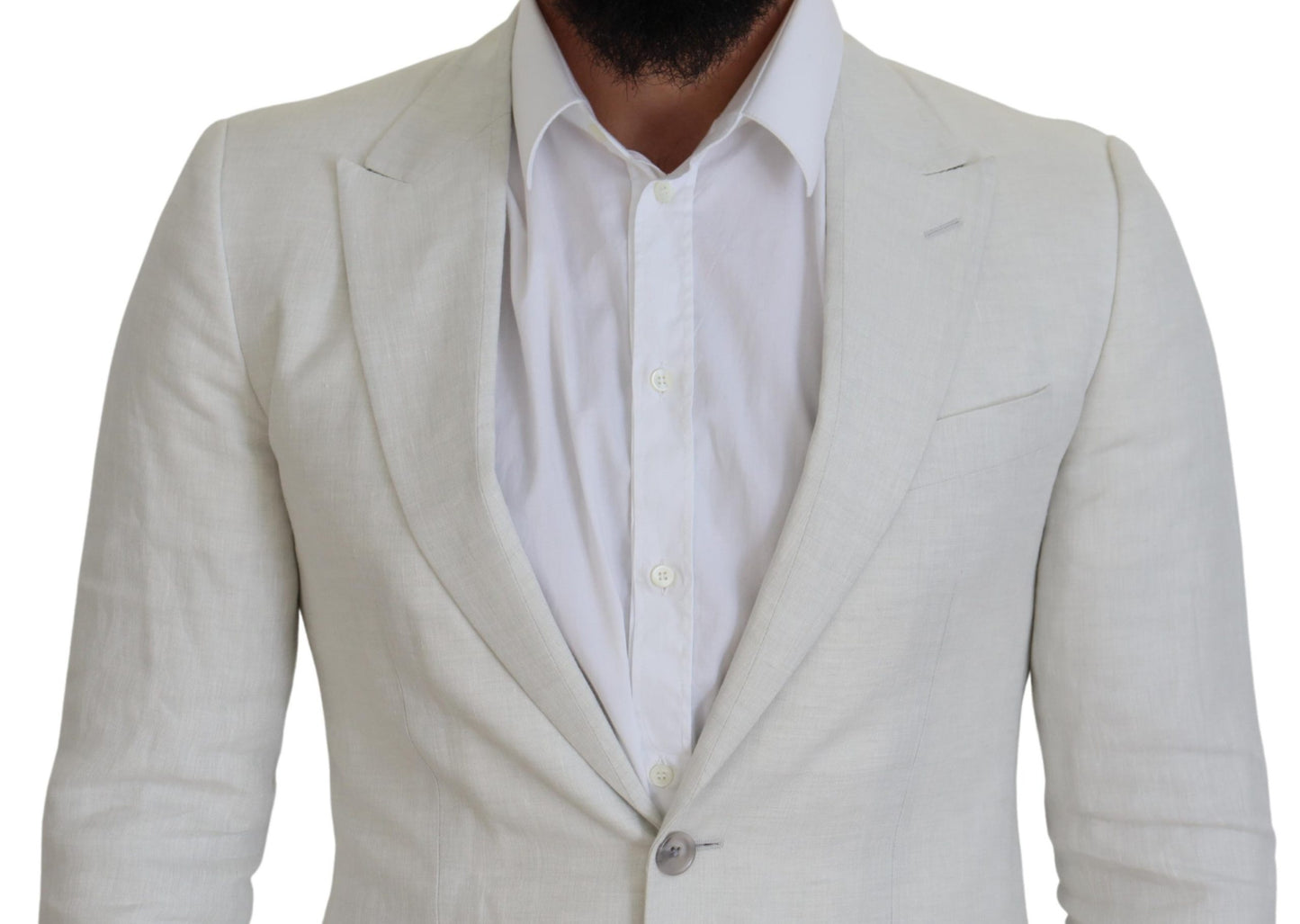 Dolce & Gabbana Elegant White Sicilia Single Breasted Blazer Dolce & Gabbana