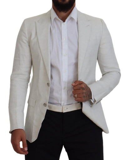 Dolce & Gabbana Elegant White Sicilia Single Breasted Blazer Dolce & Gabbana