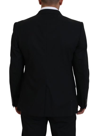 Dolce & Gabbana Sicilian Style Black Single Breasted Blazer Dolce & Gabbana