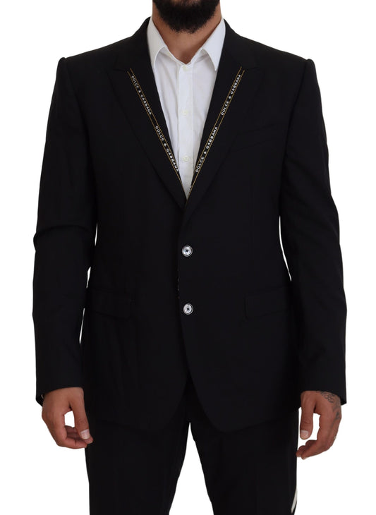 Dolce & Gabbana Sicilian Style Black Single Breasted Blazer Dolce & Gabbana