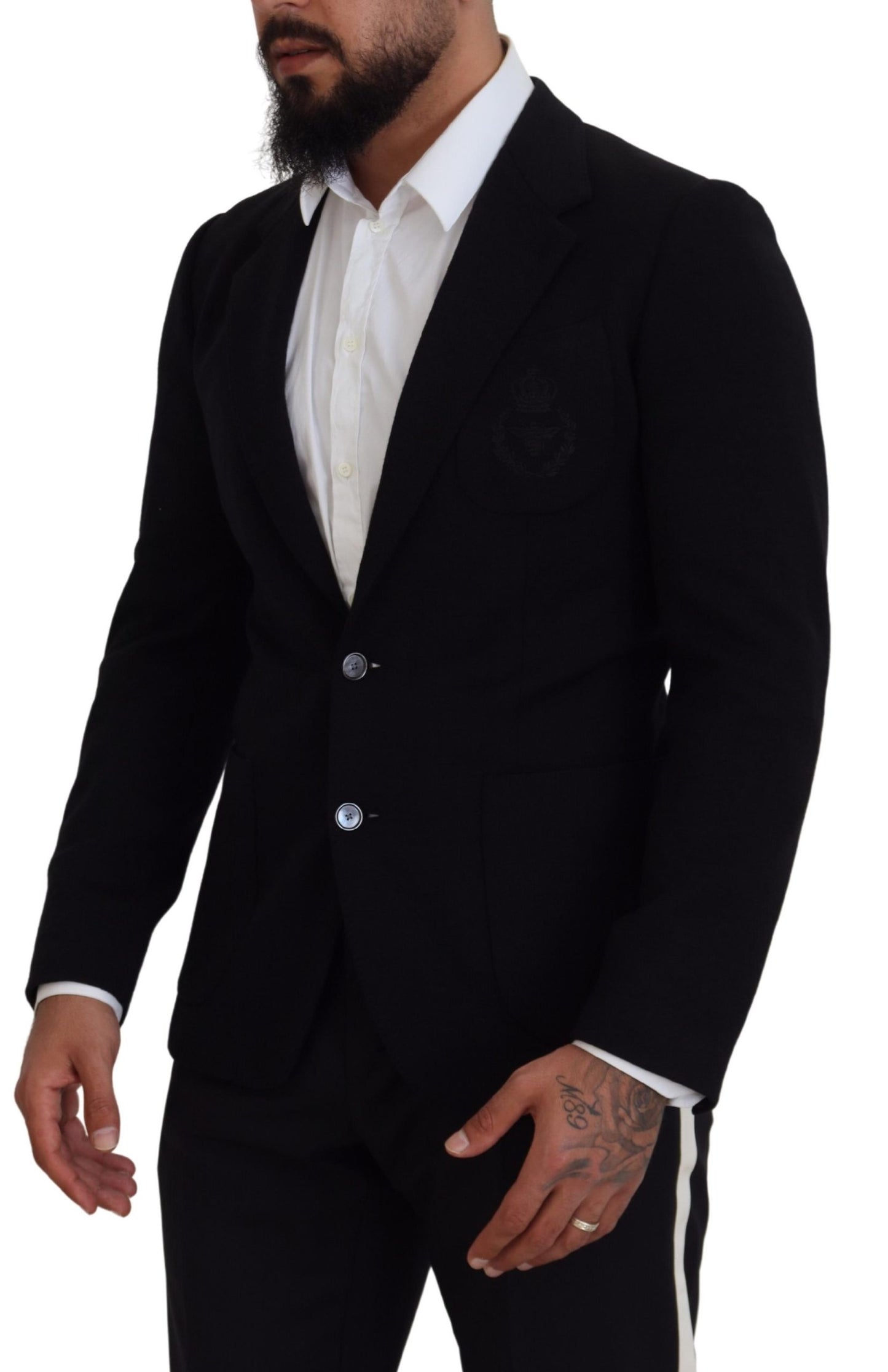 Dolce & Gabbana Elegant Single Breasted Black Wool Blazer Dolce & Gabbana