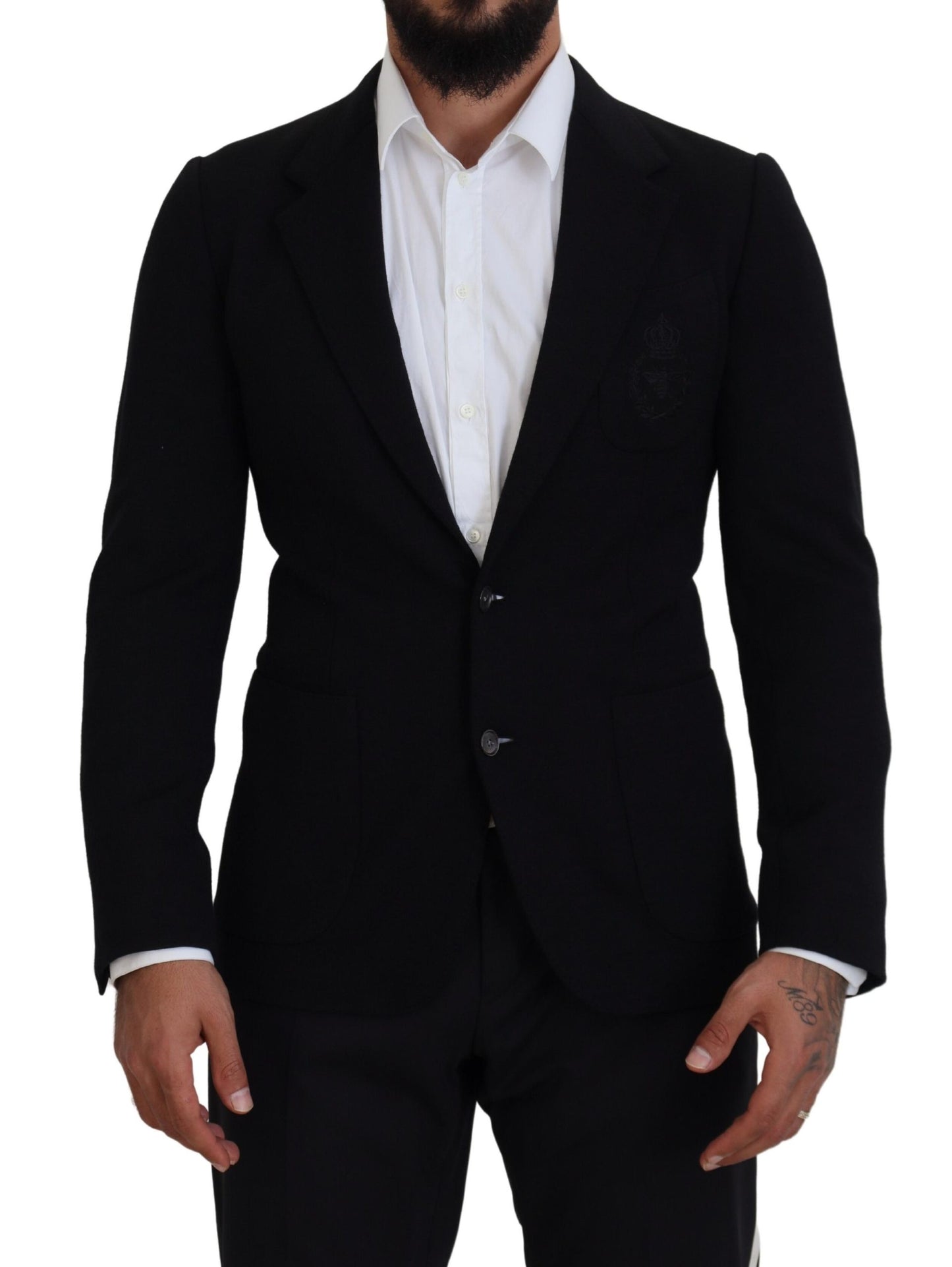 Dolce & Gabbana Elegant Single Breasted Black Wool Blazer Dolce & Gabbana