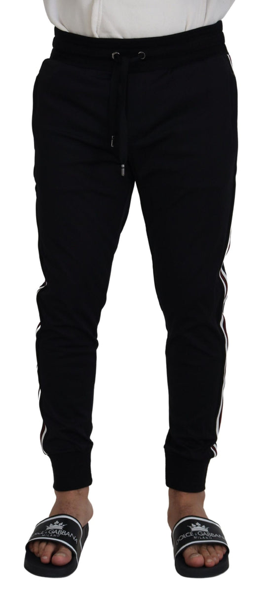 Dolce & Gabbana Chic Black Cotton Designer Trousers Dolce & Gabbana